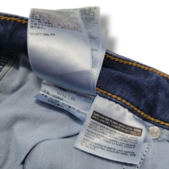 Levi's Jeans Size 32 W33"xL29" Levi's 711 Skinny Jeans Stretch Blue Denim Pants - Picture 7 of 7